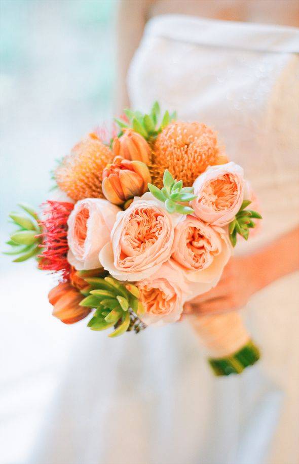 Букет невесты из пионовидных роз — идеи и мастер- класс