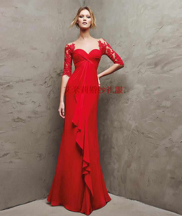 Красное платье на свадьбу: 100 красивых и стильных фото современных фасонов