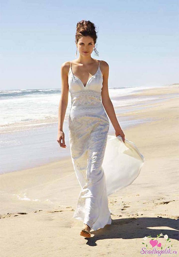 Пляжное свадебное платье: фото, варианты фасонов