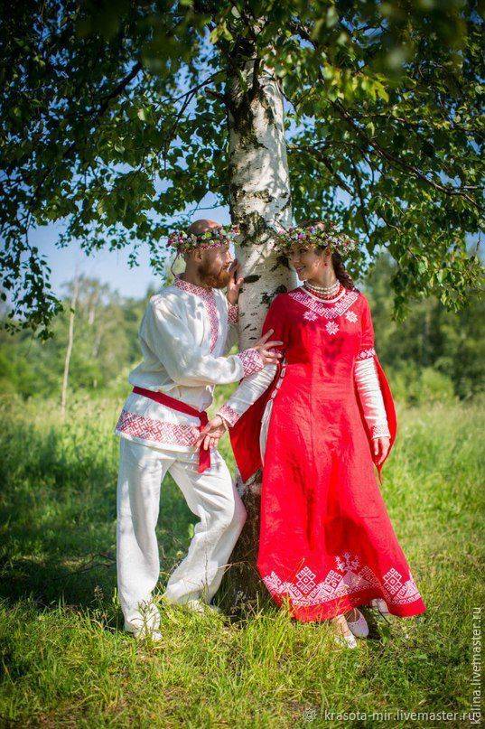 Свадебное платье в славянском стиле