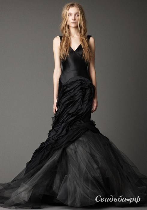 Черное свадебное платье Веры Вонг