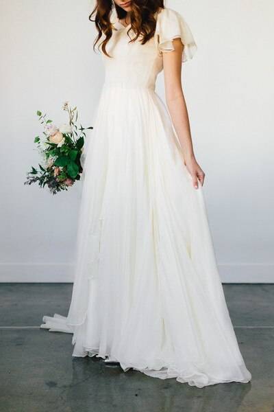 Шифоновое платье для невесты: как выбрать модель по фигуре, с чем носить