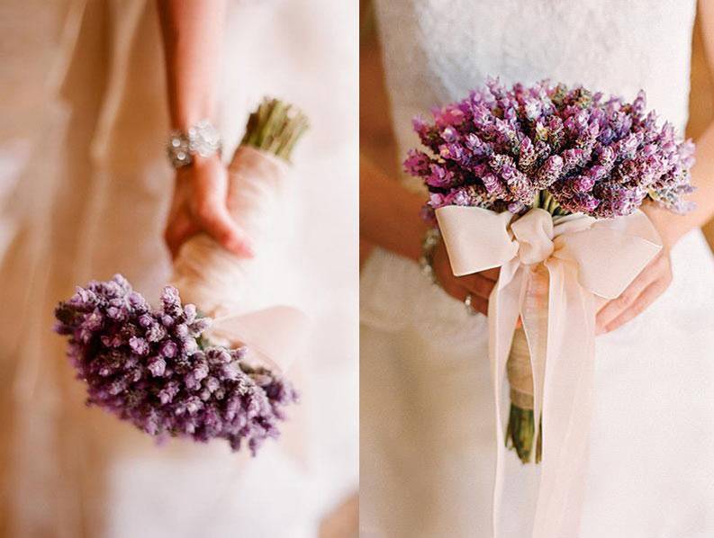 Свадебный букет из сиреневых цветов фото