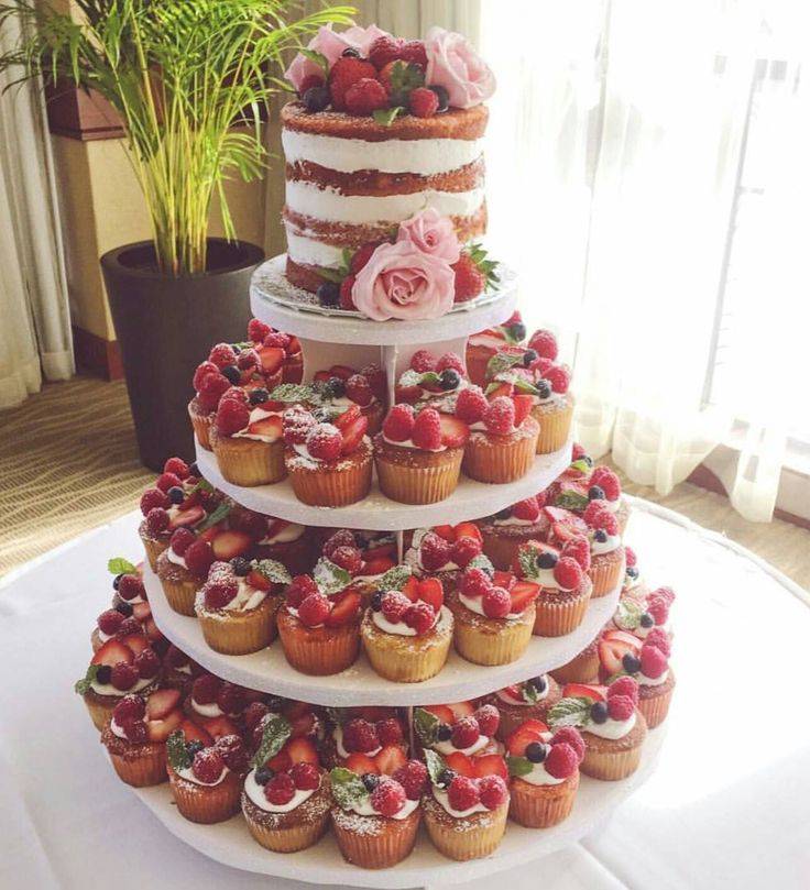 Свадебные торты с капкейками — оригинальный и современный тренд