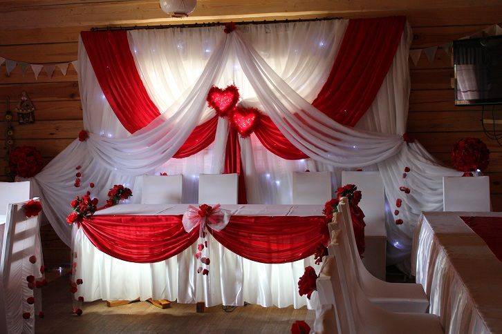Свадьба в красном цвете: идеи и рекомендации для оформления помещения, пригласительных, кортежа, фото нарядов для невесты и жениха