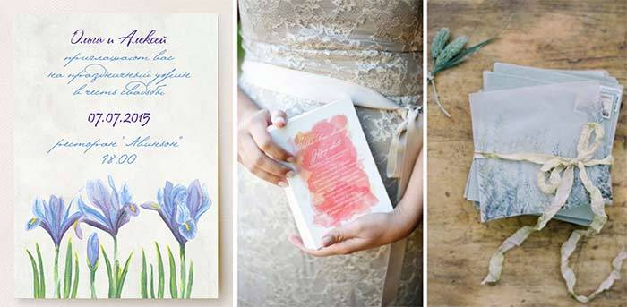 Акварельные пригласительные на свадьбу? в вариантах [2019] своими руками – как нарисовать цветы & другие изображения