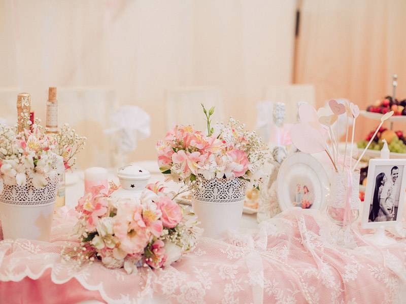Стильные идеи для оформления свадьбы в розовом цвете