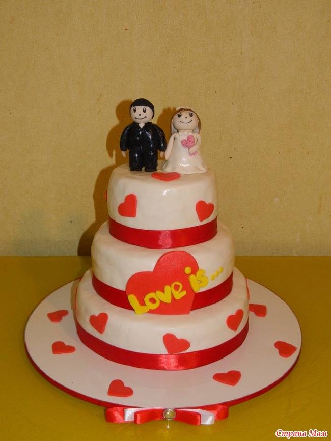 Свадебный торт love is ? в вариантах [2019] – мастер-класс & фото