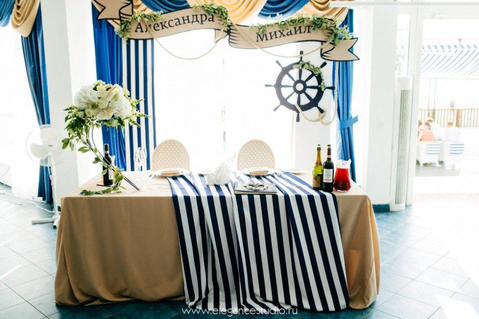 Воздушная и легкая свадьба в морском стиле