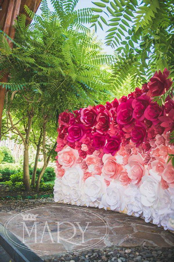 Стильная фотозона из цветов на свадьбу своими руками