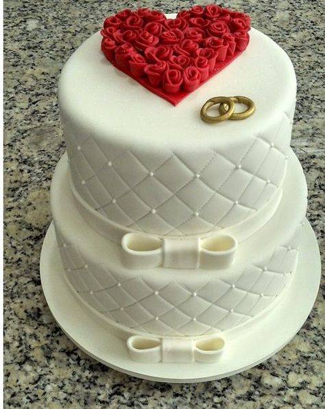 Красивые свадебные торты в виде сердца — оригинальные идеи