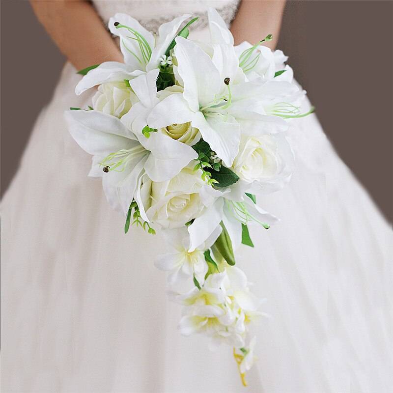 Как составить свадебный букет невесты из лилий