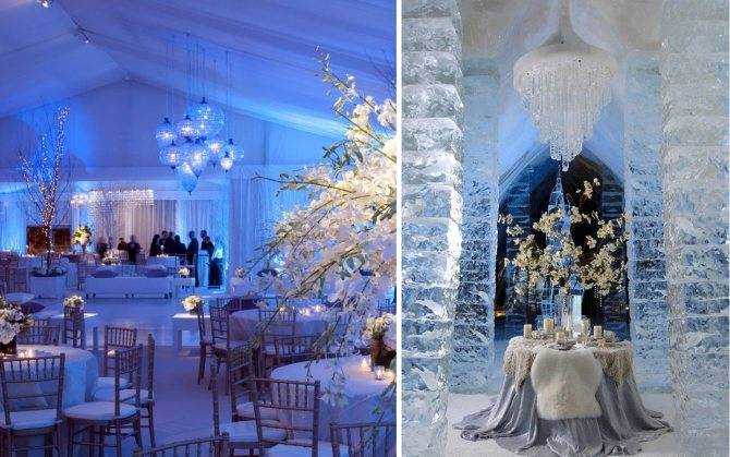 Оформление зимней свадьбы: идеи декора банкетного зала, сервировки стола, украшение пригласительных с примерами и фото в стиле зимней сказки