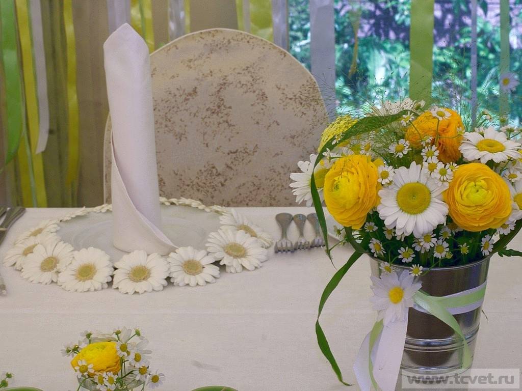 Ромашковая свадьба: идеи для оформления и фото