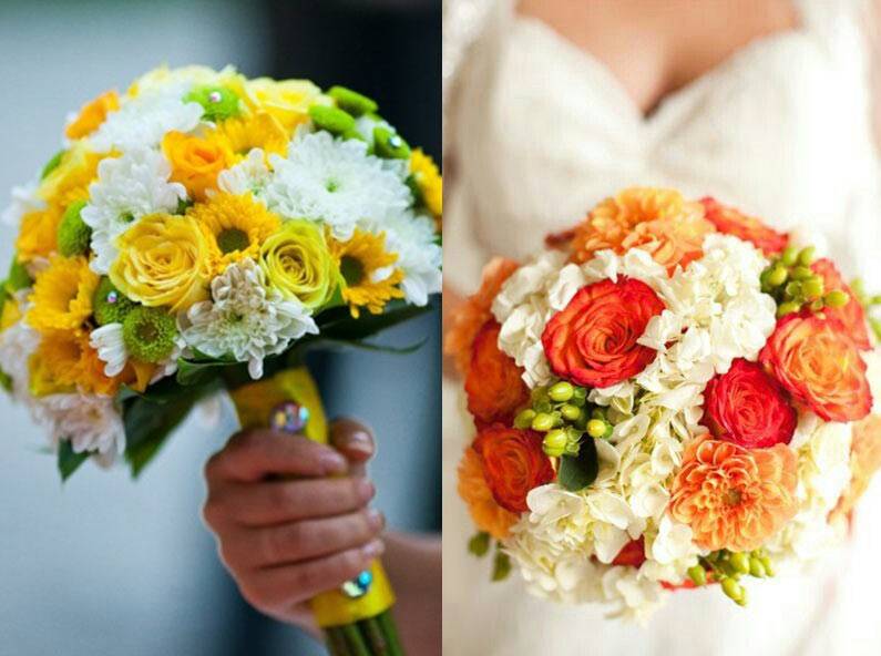 Свадебный букет из хризантем: виды и правила сочетания