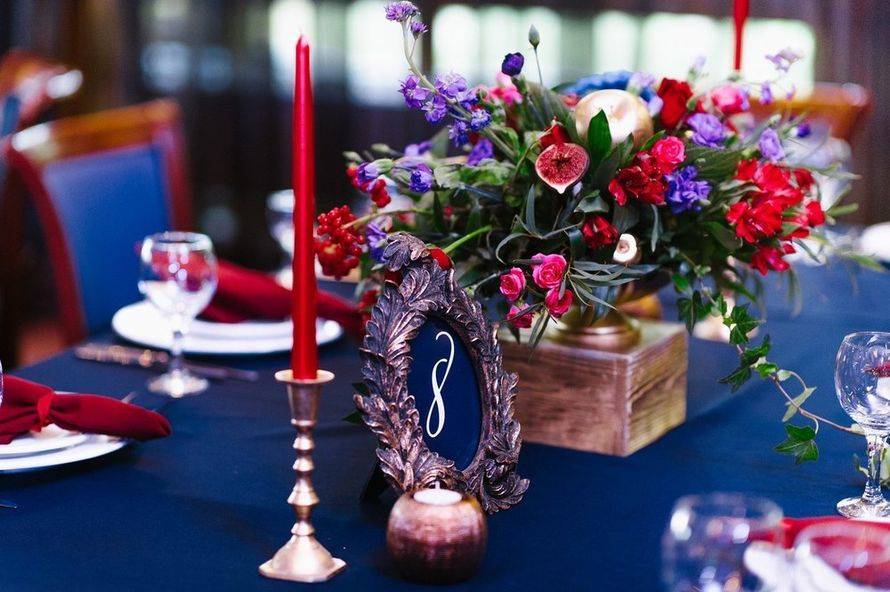 Свадьба в сине-красном цвете – как правильно сочетать оттенки в оформлении