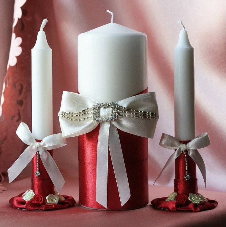 Как оформить свадебные свечи и подсвечники своими руками — 3 мастер-класса