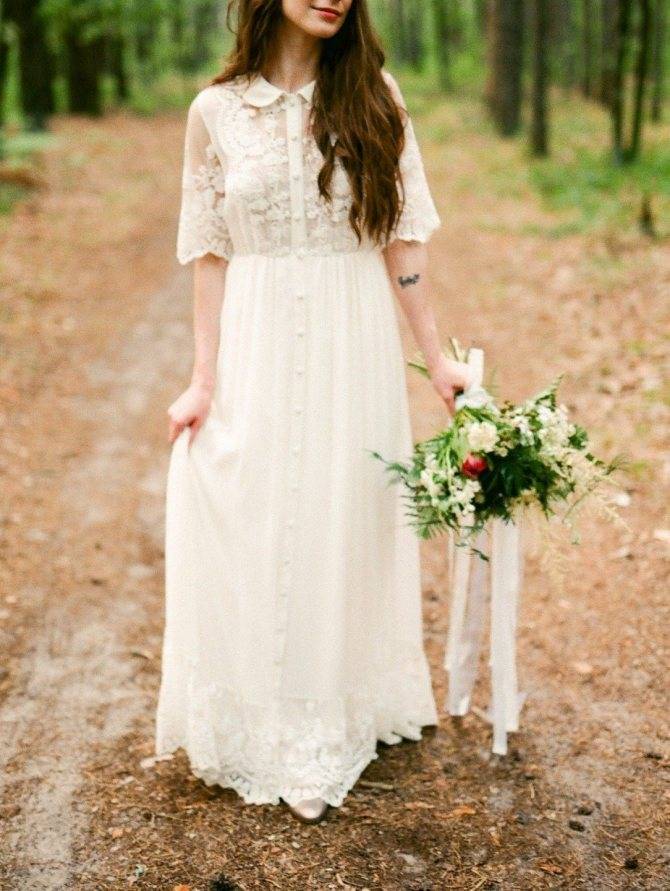 Свадебное платье в стиле рустик: фото популярных моделей