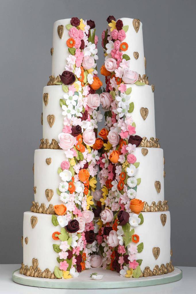 Одноярусные свадебные торты: стильные идеи оформления с фотографиями