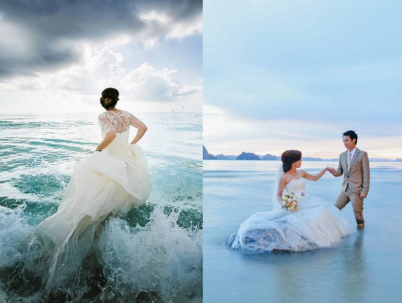 Как сделать красивые свадебные и семейные фото на пляже: позы для фотосессии на море