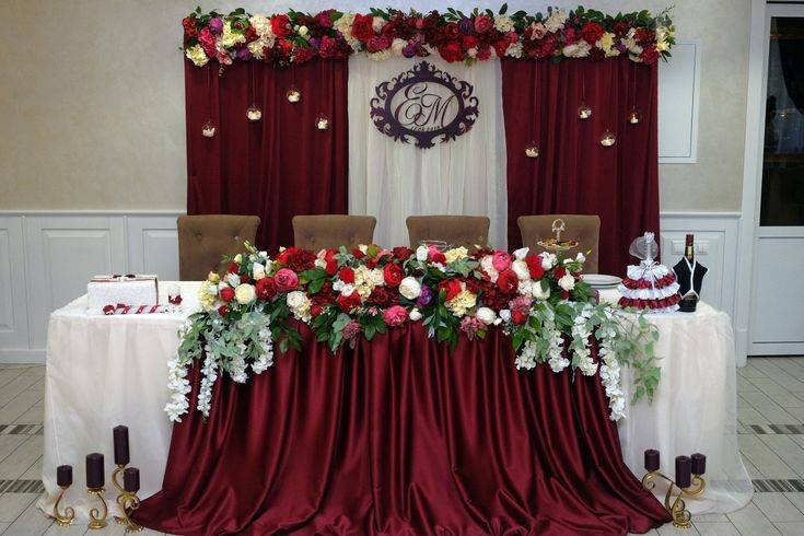 Свадьба в цвете марсала? в тренде [2019] – оформление зала на фото, образы невесты & жениха, пригласительные, торт