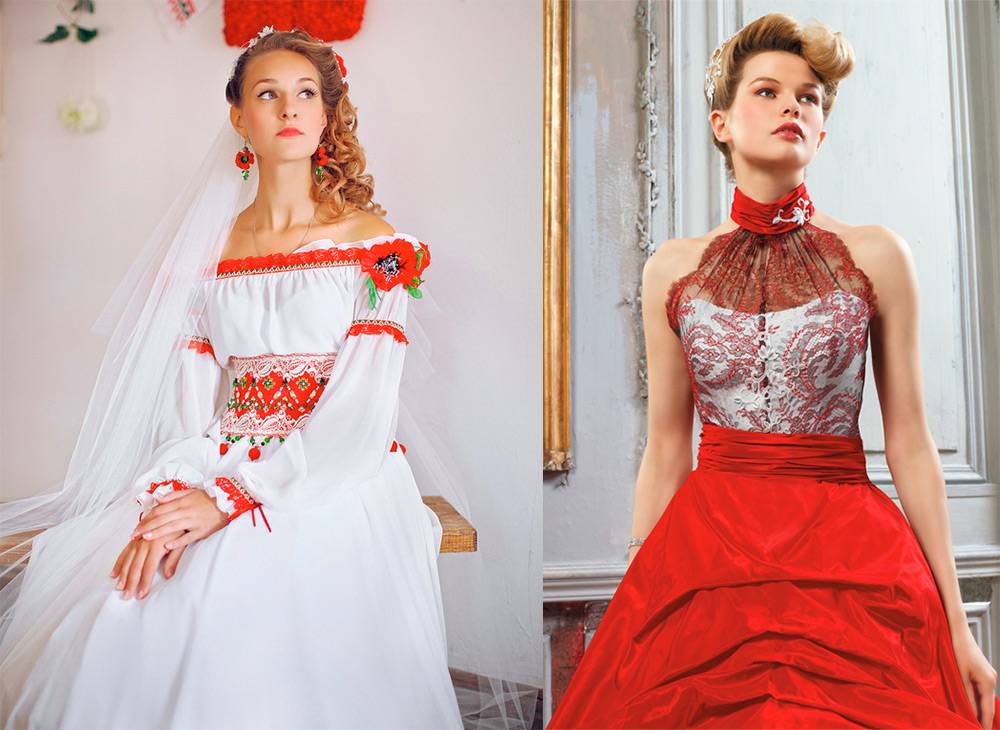 Свадебные платья в русском стиле: модные фасоны