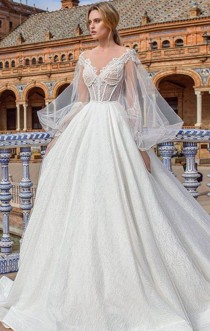 Платья невесты с рукавами