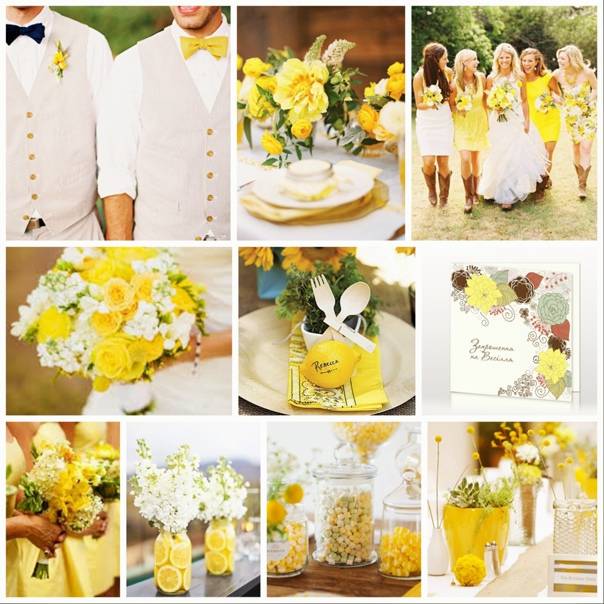 Оформление зала на свадьбу в желтом цвете – правила украшения