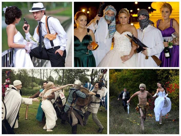 Смешной сценарий похищения невесты на свадьбе