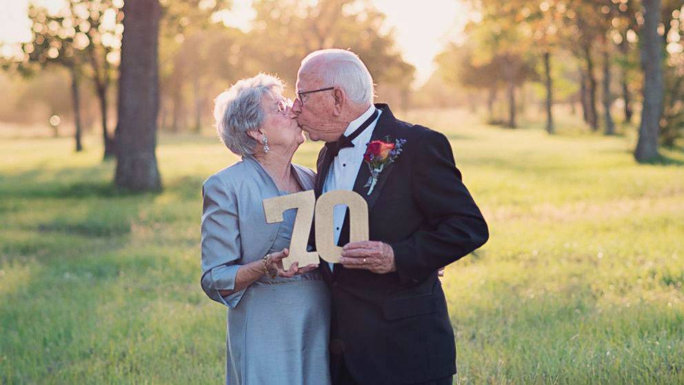 70 лет свадьбы: благодатная и солидная годовщина