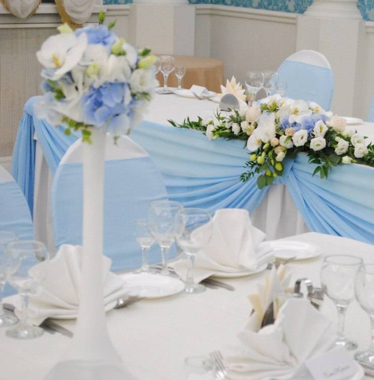 Свадьба в бело-синем цвете - оформление и организация