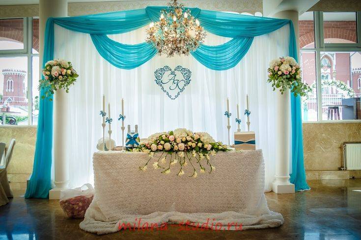 Свадьба в голубом цвете. идеи и значение в оформлении