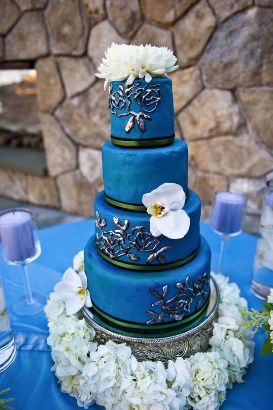 Синий свадебный торт: рецепты с фото — все про торты: рецепты, описание, история
