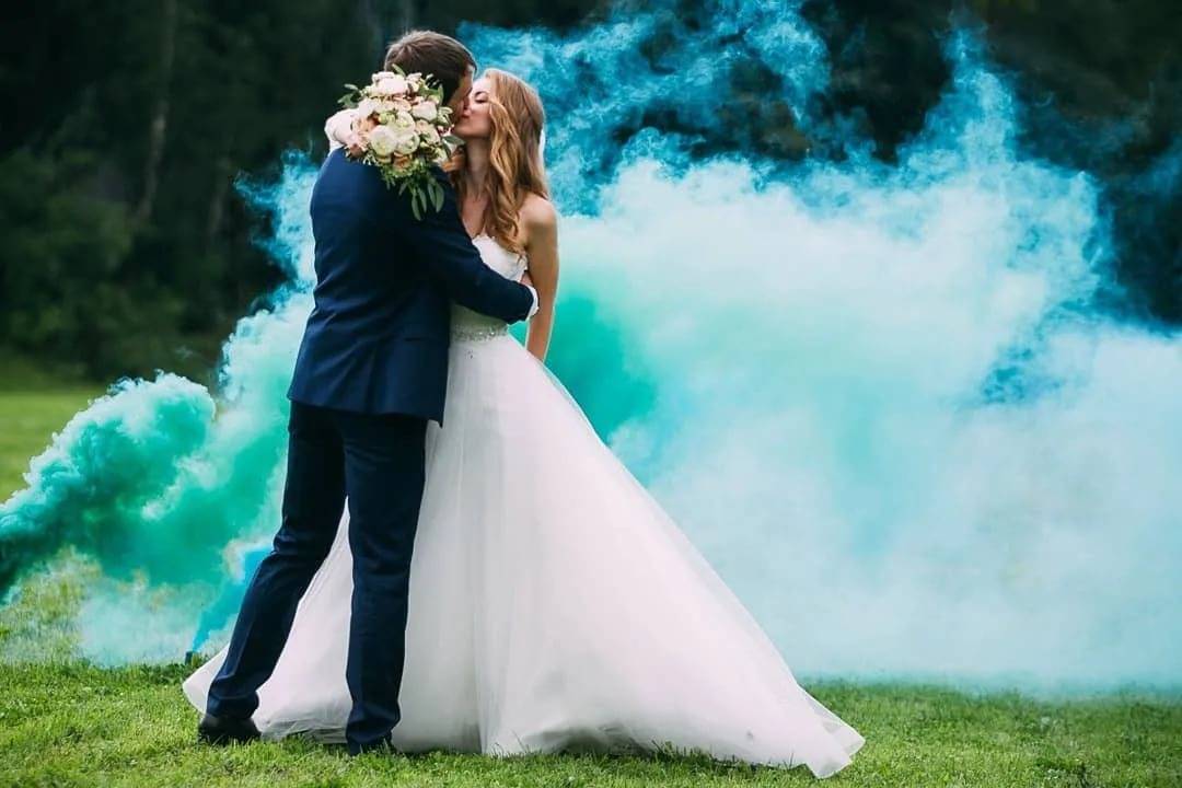 ᐉ свадебные фото с цветным дымом - креативные идеи - svadebniy-mir.su