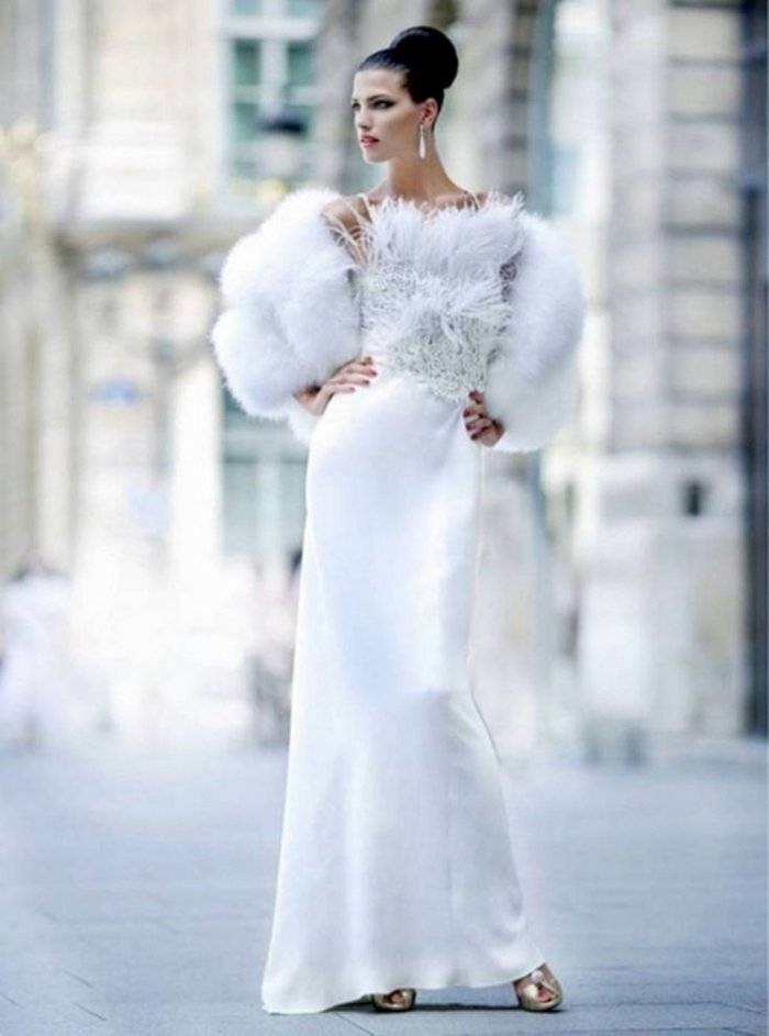 Чем дополнить зимние свадебные платья, как выбрать самый эффектный фасон