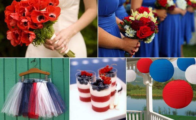 Свадьба в сине-красном цвете – как правильно сочетать оттенки в оформлении