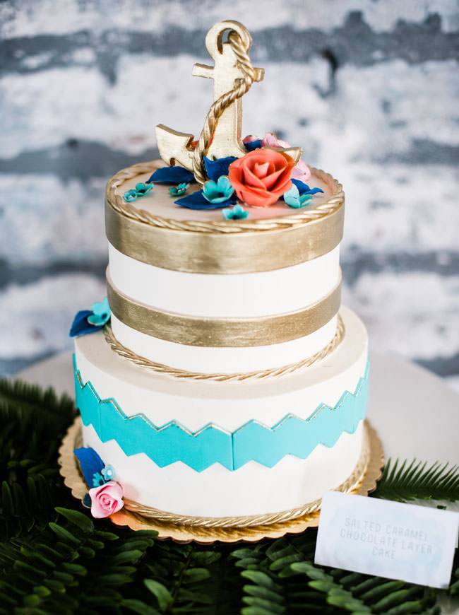 Свадебные торты одноярусный морской стиль фото — 9 идей 2021 года на невеста.info