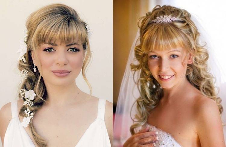 ? свадебные прически невесты ? на длинные волосы с фатой - фото 2019