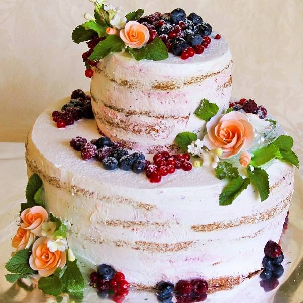 Двухъярусный свадебный торт: 63 фото-идей дизайна и оформления свадебного торта