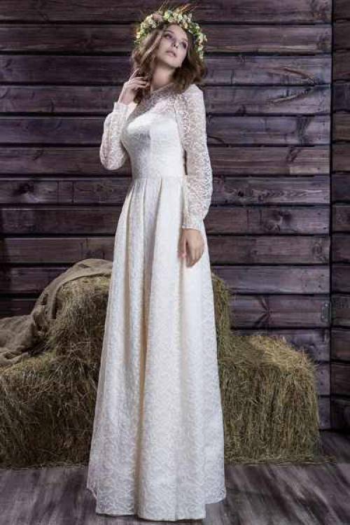 Свадебное платье в стиле рустик: простота и изысканность с фото