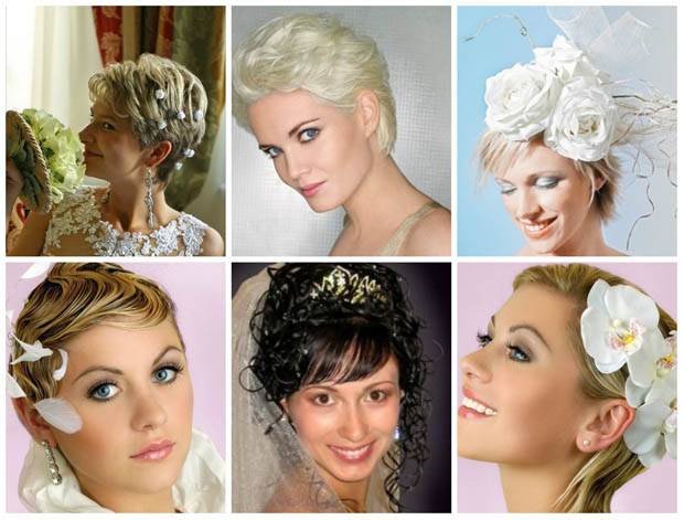 Прически на короткие волосы на свадьбу: фото и советы по выбору