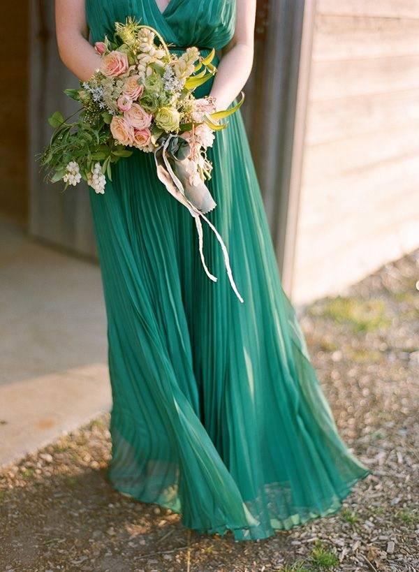 Свадебный букет изумрудного цвета