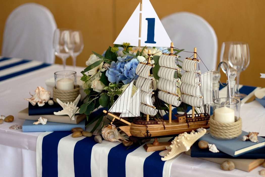 Красивая свадьба в морском стиле