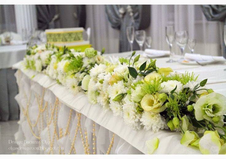 ᐉ бело-зеленая свадьба - оформление зала, образ жениха и невесты - svadebniy-mir.su