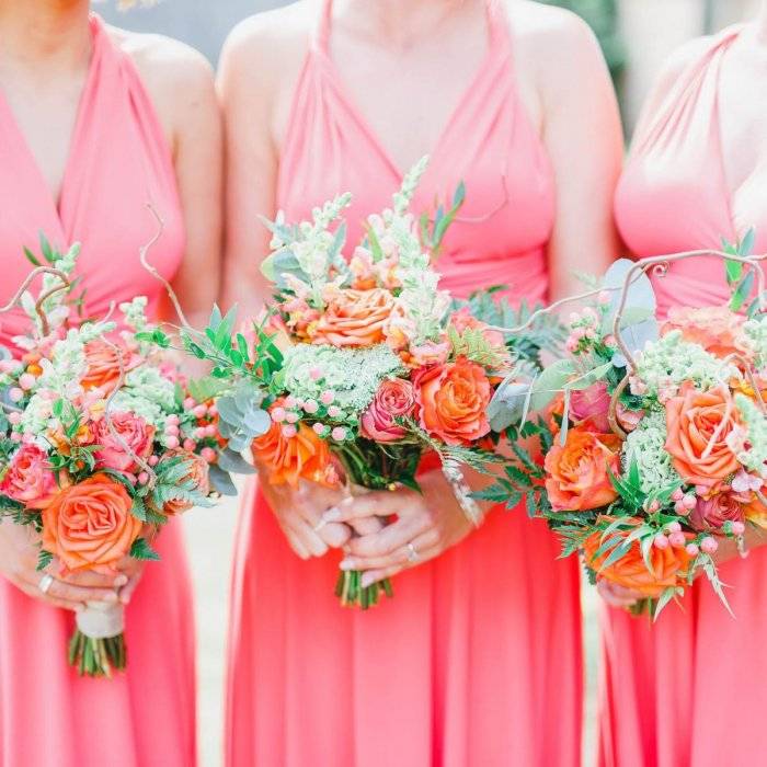 Яркие краски: оформление свадьбы в коралловом цвете – оформление с качественными фото