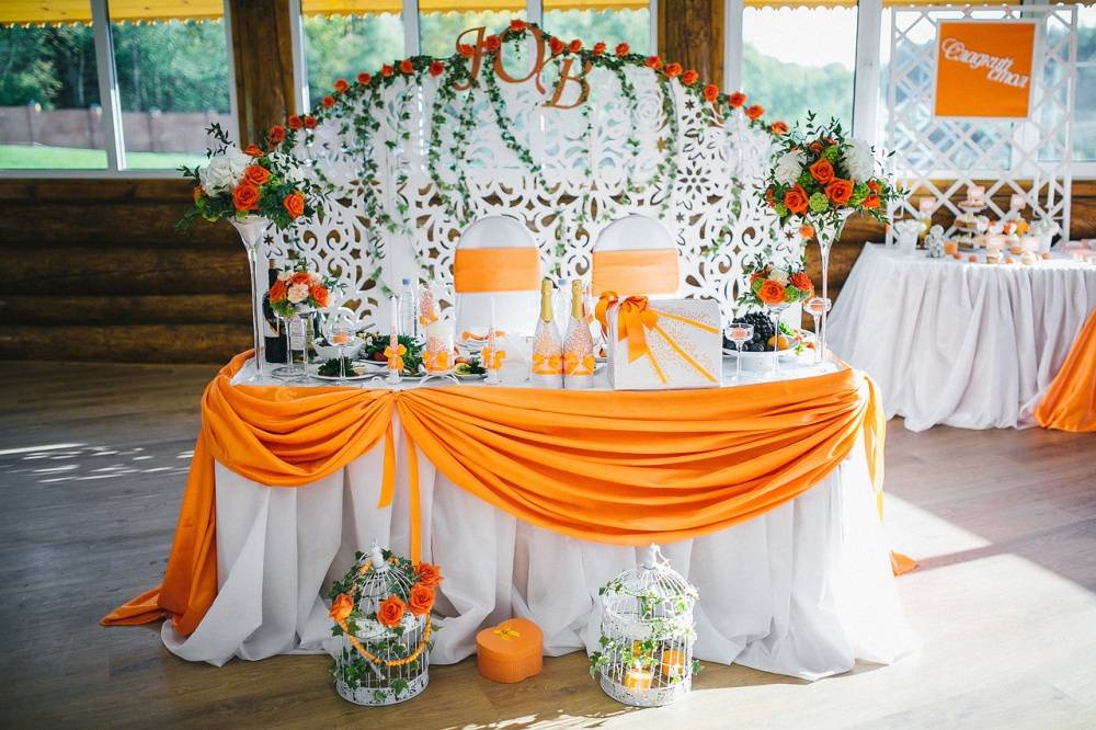 Идеи для свадьбы в оранжевом цвете
