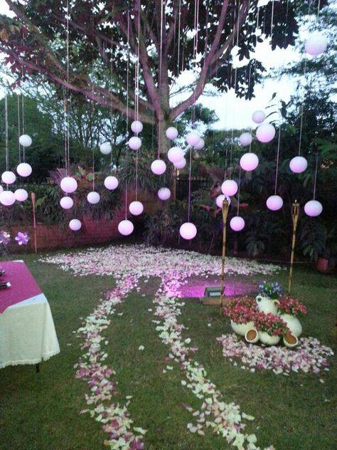 Как украсить двор на свадьбу своими руками – идеи