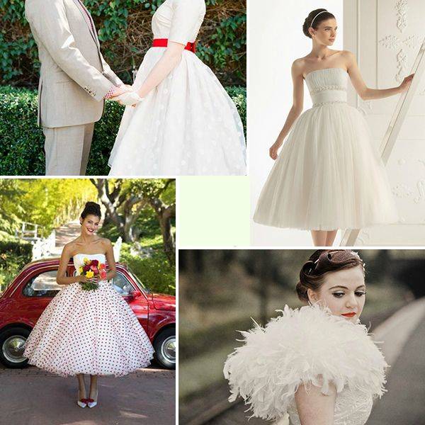 Свадебные платья в стиле 60-х: отличительные черты и фото
