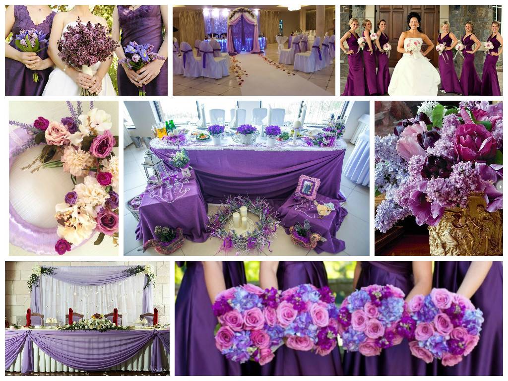 Свадьба в сиреневом цвете: фото примеры, как организовать и провести