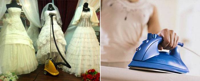 Как погладить свадебное платье, советы невестам